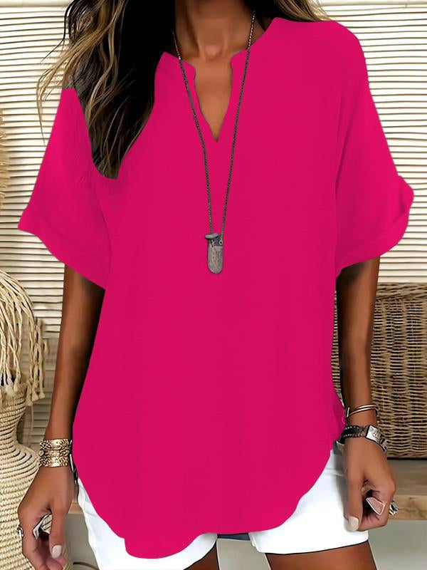 Blouse Élise — Col V Fluide | Tunique Élégante Femme