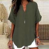 Blouse Élise — Col V Fluide | Tunique Élégante Femme